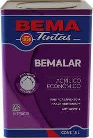 TINTA ACRÍLICA BEMALAR 18L